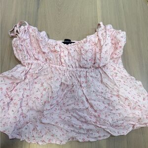Urban Planet Light Pink Floral Blouse